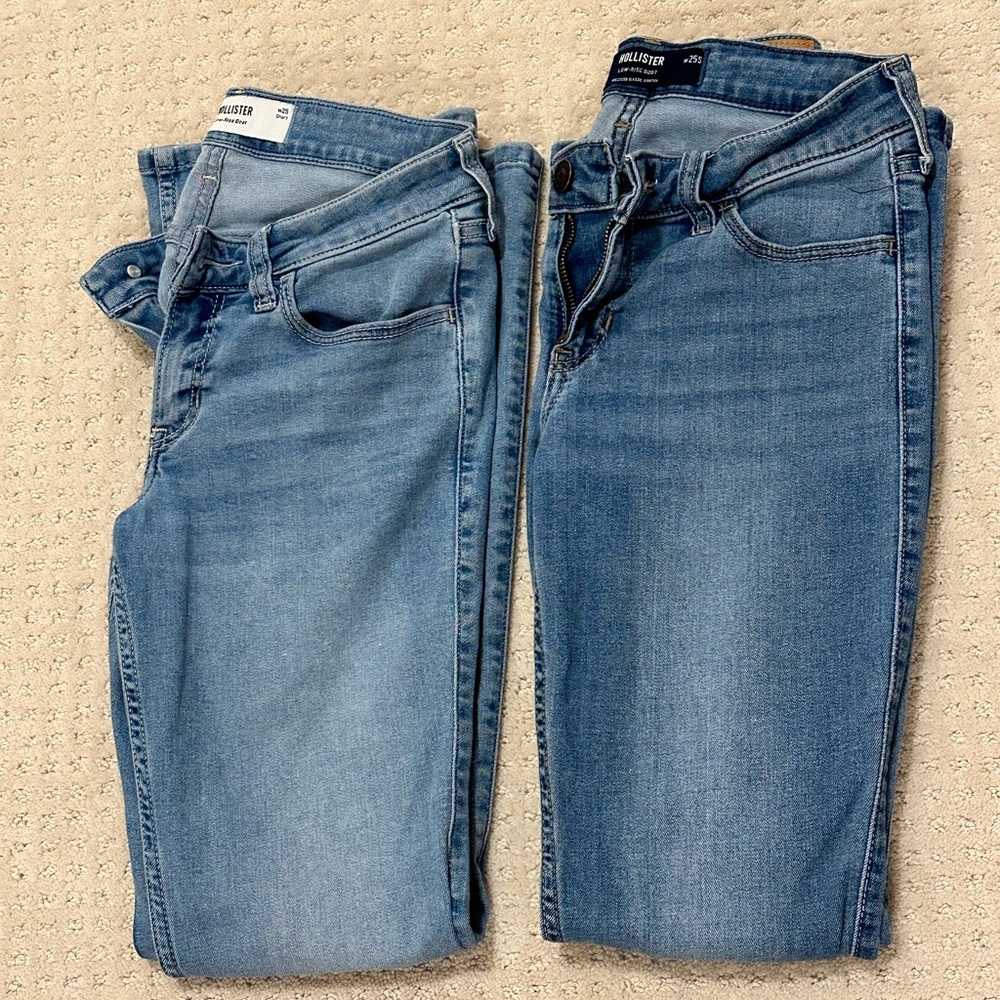 Two pair of Holister jeans - size 0S / W25S